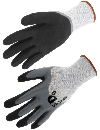 Gants anti-coupure niveau D double nitrile PHD534