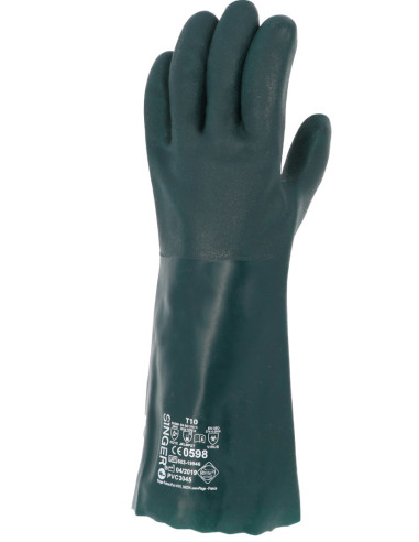 Gants de protection PVC contre les risques  chimiques PVC304595