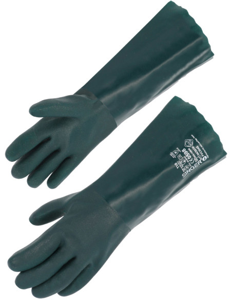 Gants de protection PVC contre les risques  chimiques PVC304595