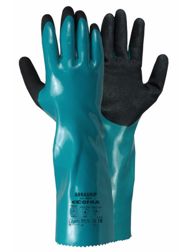 Gants chimique en nitrile haute résistance 35cm ABRAGRIP