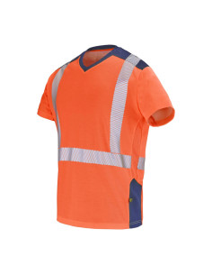 Tee-shirt haute visibilité manches courtes éco-responsable  SIROCCO