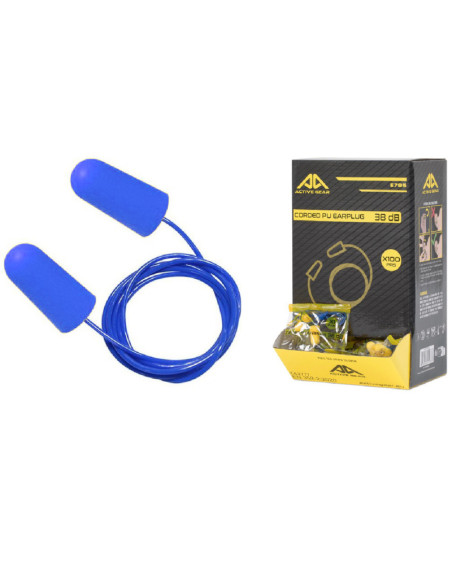 Bouchons d'oreilles PU avec cordon SNR 38 dB - E786