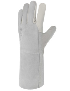 Gants soudeur en cuir croûte de bovin manchette 15cm 51GS15 2