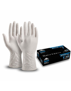 Boîte de 100 gants jetables en latex poudré D1620