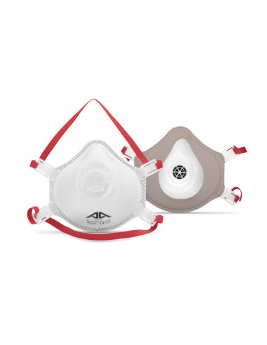 Boîte de 10 masques à coque jetables FFP3 NR D avec valve - R31