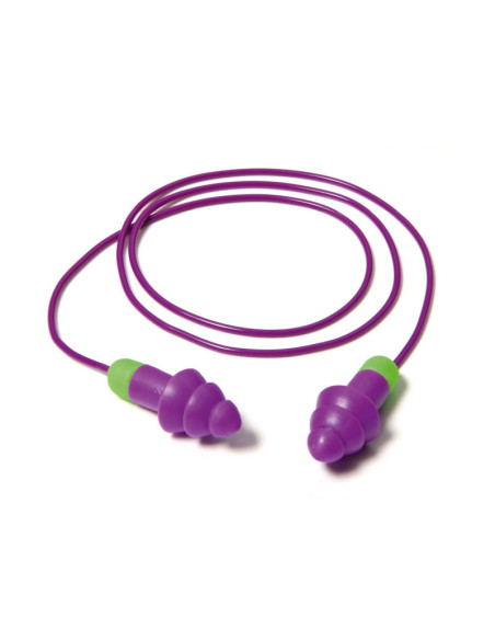 Bouchons d'oreilles réutilisable avec cordelette SNR 25 dB ROCKETS CORD - 6401