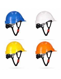 Casque de chantier ventilé en ABS avec jugulaire HD7V