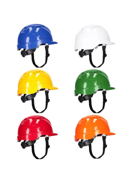 Casque ventilé en HDPE avec jugulaire HD9V