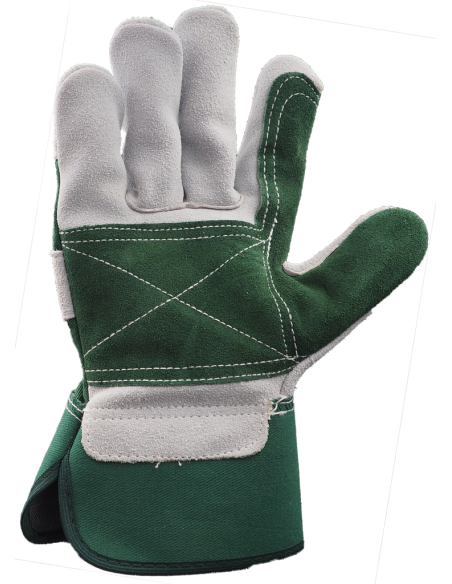 Gants docker en cuir croûte et en coton Strong S6140